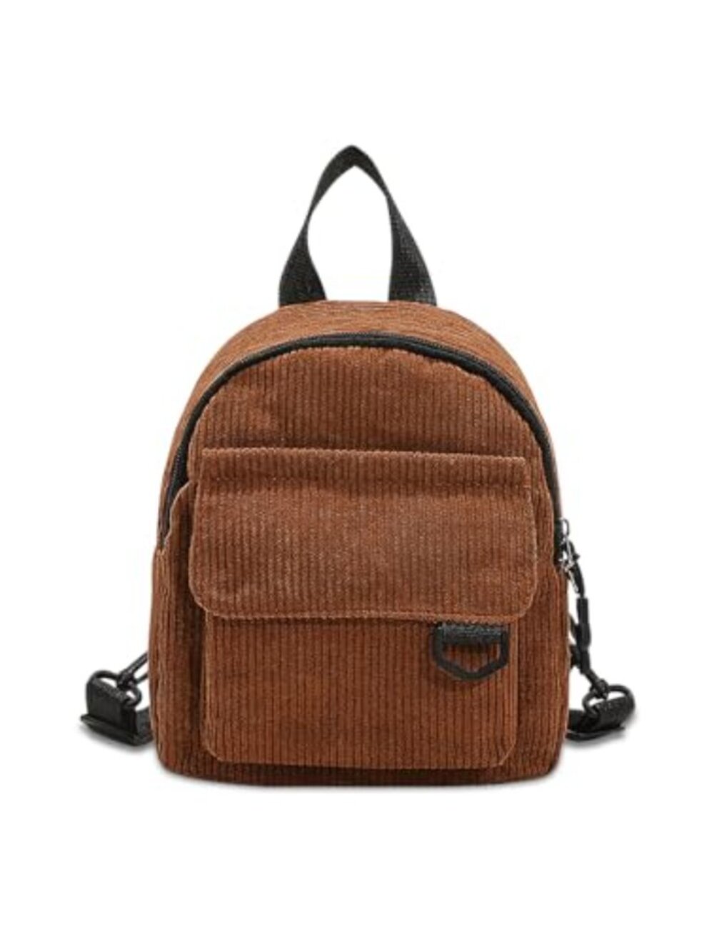 Corduroy Backpack Purse for Women Small Adjustable Detachable Straps Travel